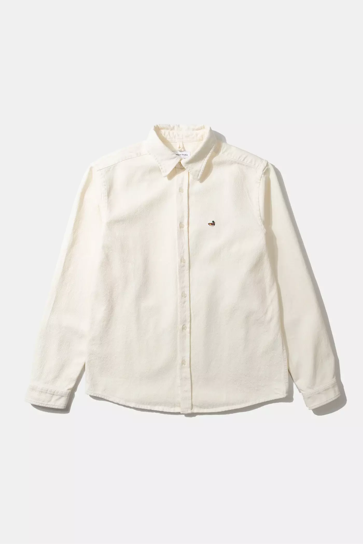 Edmmond Studios Off White Duck Denim Shirt Hemd Herren weiß